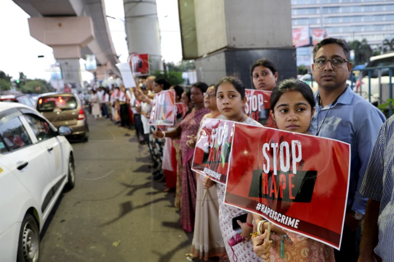 INDIA CRIME PROTEST 