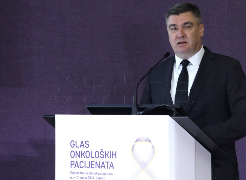 Predsjednik Milanović na konferenciji "Glas onkoloških pacijenata"