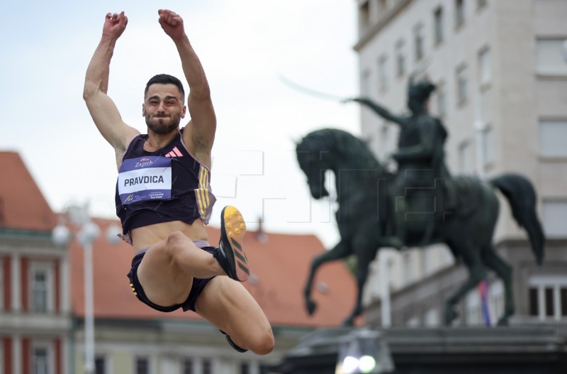 Zagreb City Challenge - skok u dalj na Trgu bana Jelačića