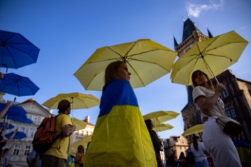 CZECH REPUBLIC PROTEST UKRAINE RUSSIA CONFLICT