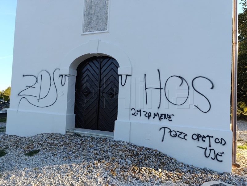 Grafiti na pravoslavnoj crkvi, paroh smatra da je to posljedica nesporazuma