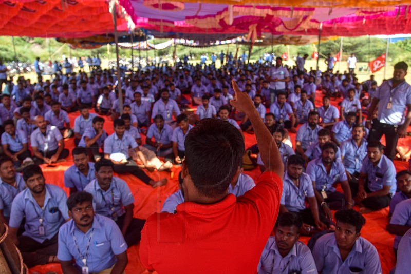 INDIA CHENNAI SAMSUNG STRIKE