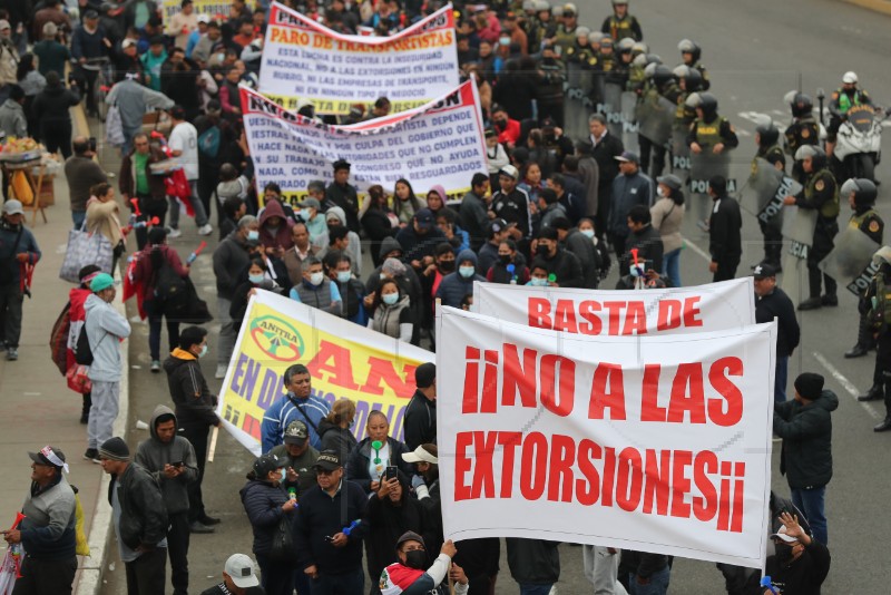 PERU TRANSPORT STRIKE PROTEST