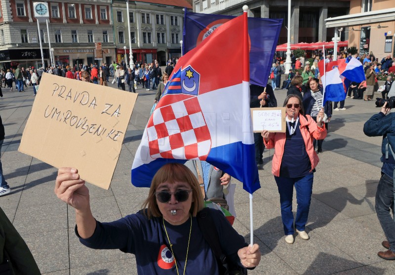 Umirovljenici prosvjedom traže da prosječna mirovina bude 60 posto plaće