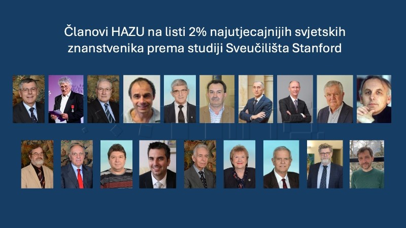 Članovi HAZU na Stanfordovoj listi 2 posto najutjecajnijih znanstvenika