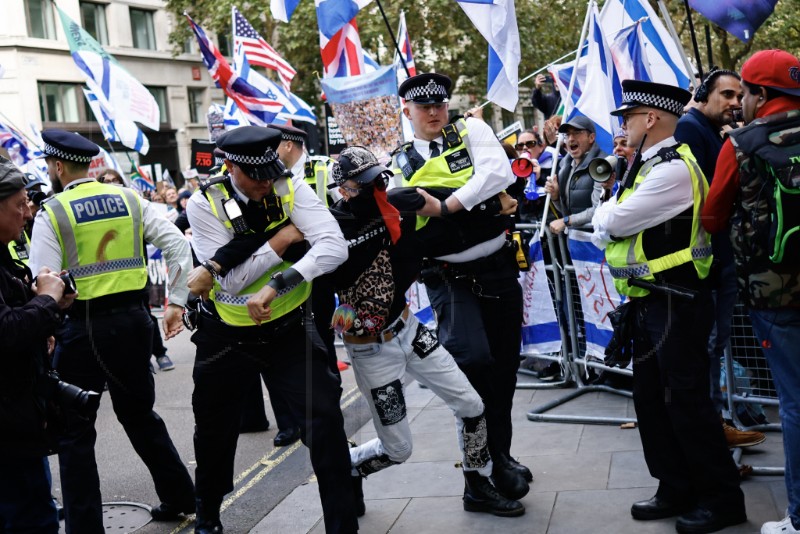 BRITAIN PROTEST ISRAEL PALESTINIANS CONFLICT