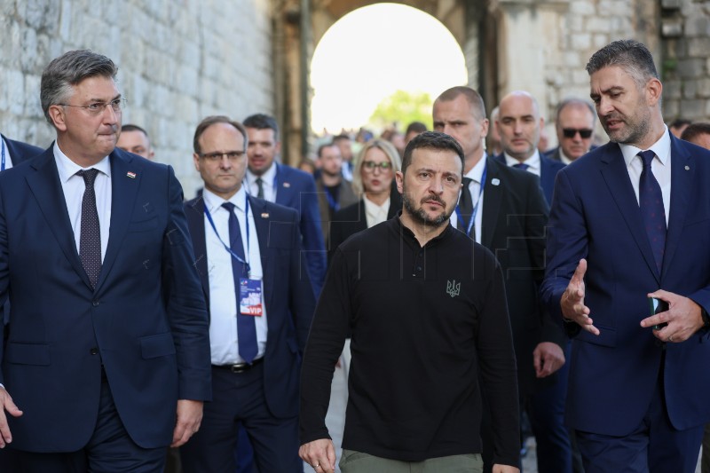 Plenković i Zelenski prošetali Starim gradom Dubrovnikom