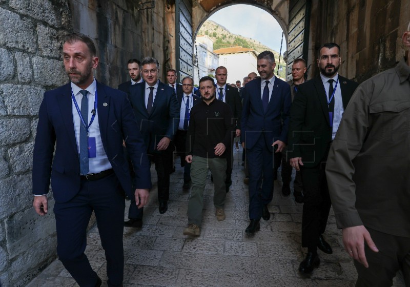 Plenković i Zelenski prošetali Starim gradom Dubrovnikom