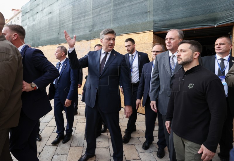 Plenković i Zelenski prošetali Starim gradom Dubrovnikom