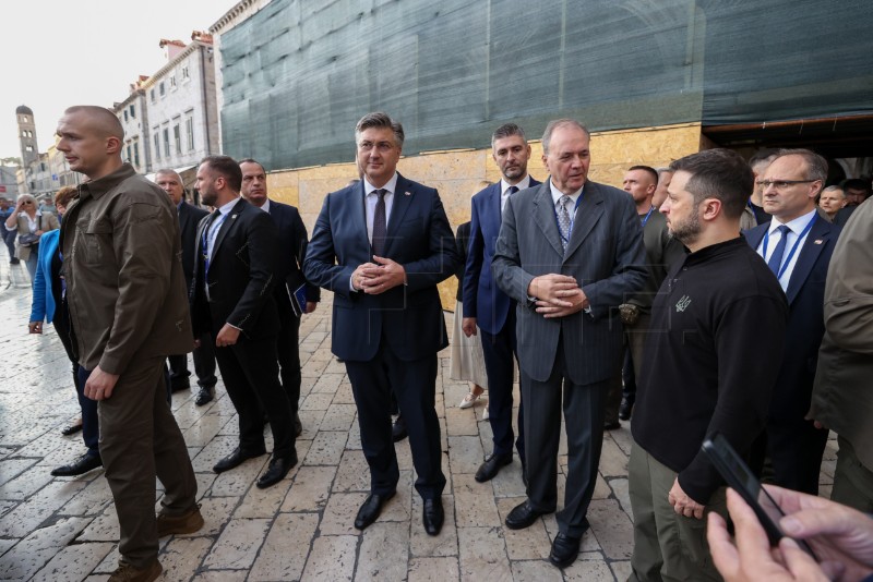 Plenković i Zelenski prošetali Starim gradom Dubrovnikom