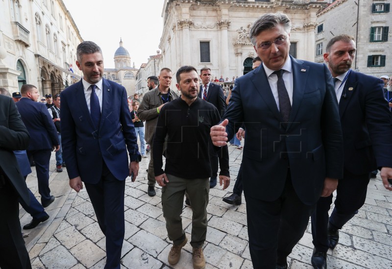 Plenković i Zelenski prošetali Starim gradom Dubrovnikom