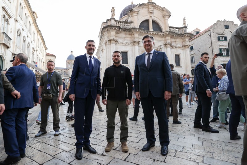 Plenković i Zelenski prošetali Starim gradom Dubrovnikom