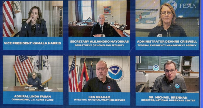 USA PRESIDENT BIDEN HURRICANE 