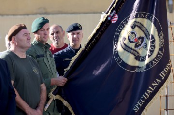 Zadar: Postrojavanje bivših pripadnika SJP "Poskoci" povodom 34. obljetnice osnutka