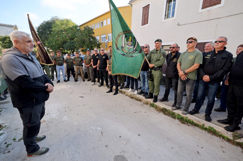 Zadar: Postrojavanje bivših pripadnika SJP "Poskoci" povodom 34. obljetnice osnutka