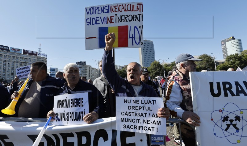 ROMANIA TRADE UNIONS PROTEST