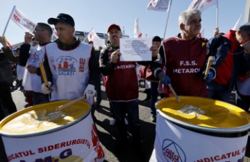 ROMANIA TRADE UNIONS PROTEST