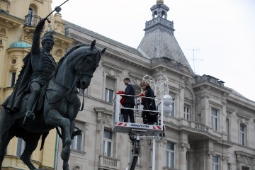 Svečanost smjene straže pješačko-konjičkog postroja Kravat pukovnije