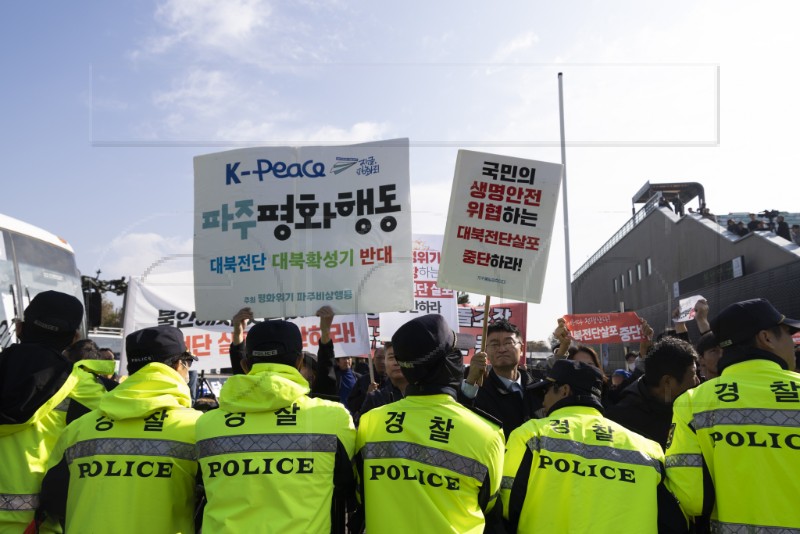 SOUTH KOREA NORTH KOREA TENSION PROTEST