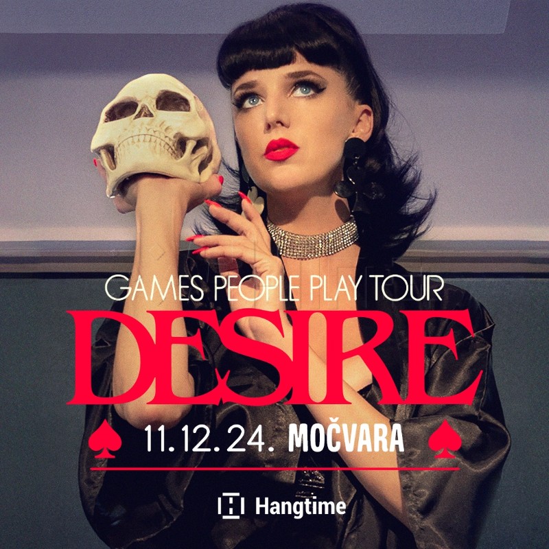 Kanadski synth pop duo Desire nastupa 11. prosinca u Močvari