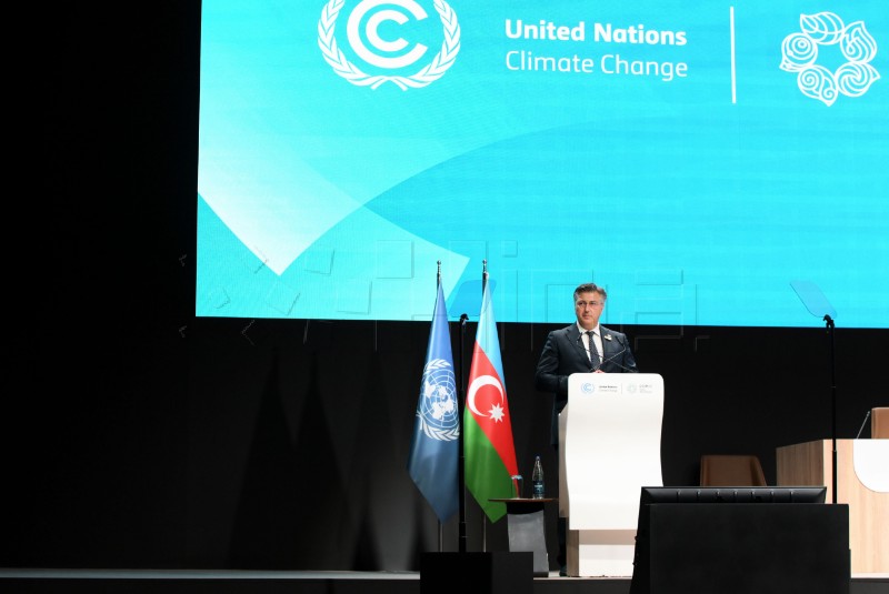 Plenković na COP29: Gotovo trećina energije u Hrvatskoj iz obnovljivih izvora