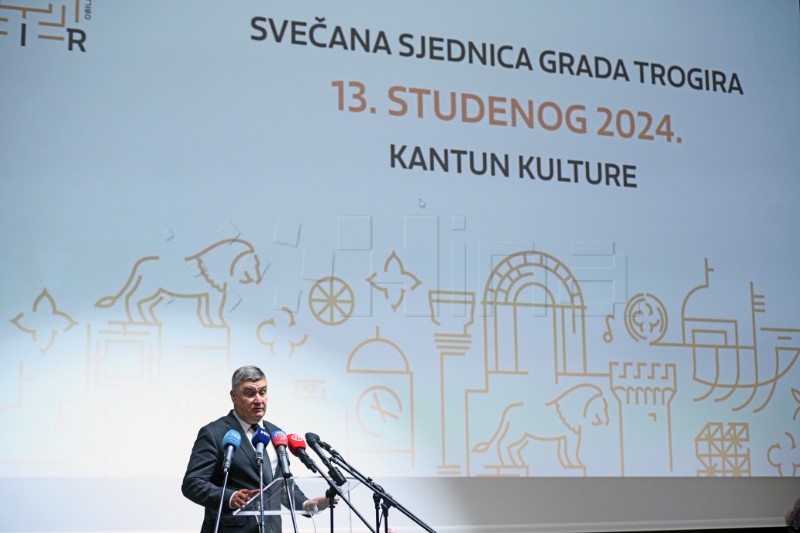 Milanović na svečanoj sjednici Gradskog vijeća Trogira 