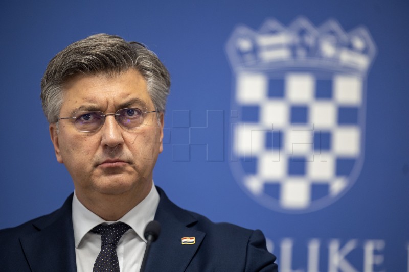 Konferencija za medije premijera Andreja Plenkovića