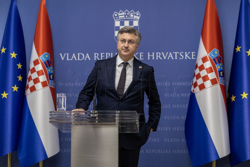 Konferencija za medije premijera Andreja Plenkovića