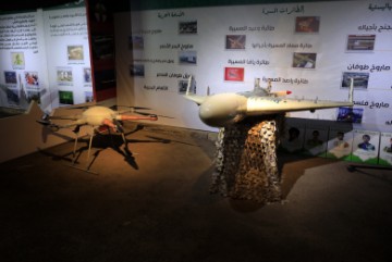 YEMEN HOUTHIS DRONE EXHIBITION