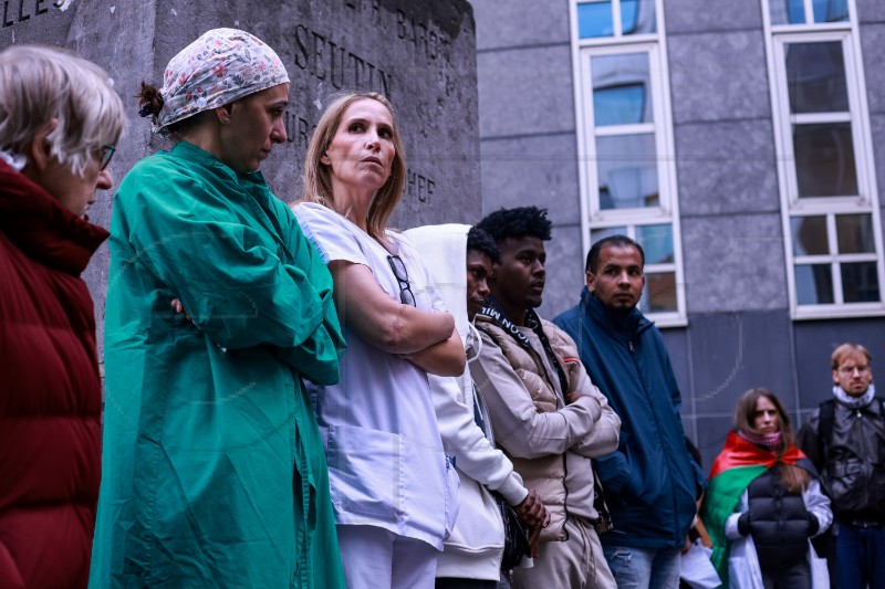 BELGIUM MEDICAL WORKERS PROTEST GAZA