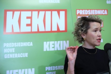 Konferencija za medije predsjedničke kandidatkinje stranke Možemo! Ivane Kekin