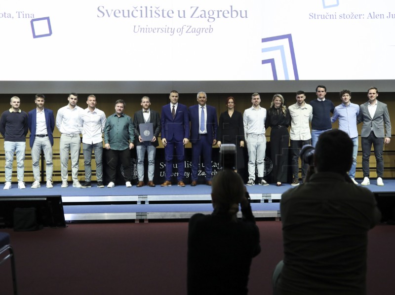 Dodjele nagrada najboljim studentima sportašima Sveučilišta u Zagrebu 