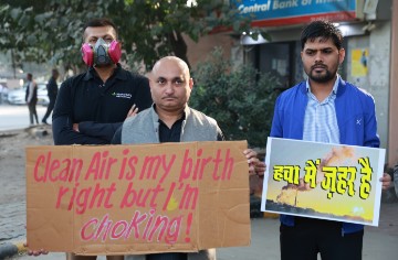 INDIA AIR POLLUTION PROTEST