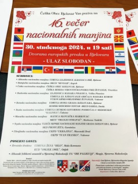 Bjelovar: Predstavljen program 16. Večeri nacionalnih manjina