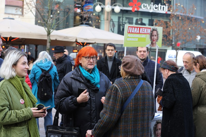 Kandidatkinja stranke Možemo! Ivana Kekin započela s prikupljanjem potpisa