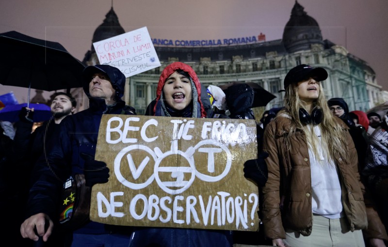 ROMANIA ELECTIONS PROTEST