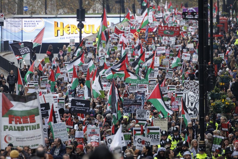 BRITAIN PROTEST ISRAEL PALESTINIANS CONFLICT