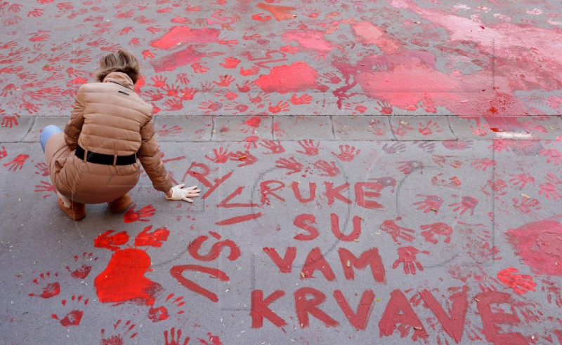 SERBIA ACCIDENT PROTEST