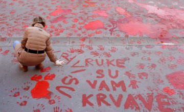 SERBIA ACCIDENT PROTEST