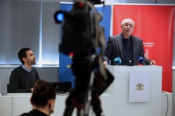 Konferencija za medije Školskog sindikata Preporod i Nezavisnog sindikata znanosti