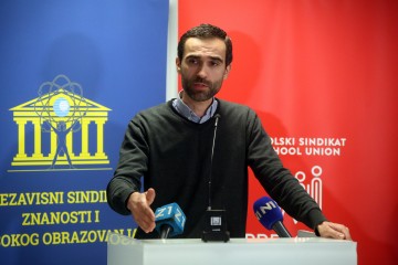 Konferencija za medije Školskog sindikata Preporod i Nezavisnog sindikata znanosti