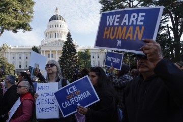 USA CALIFORNIA STOP MASS DEPORTATIONS RALLY