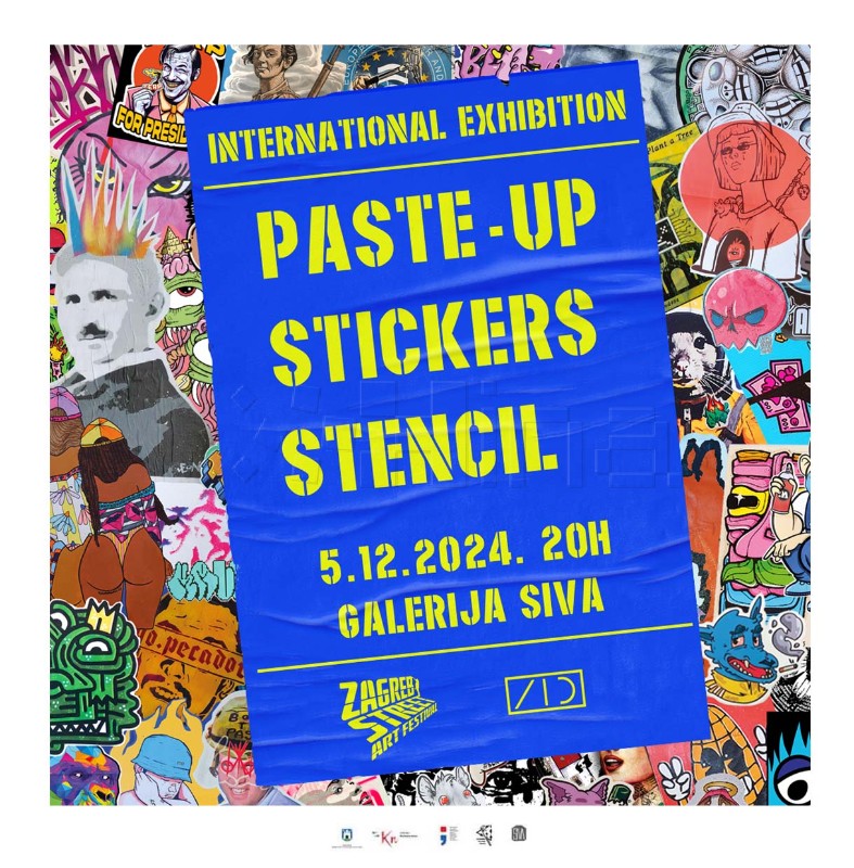 Izložba paste-up i sticker umjetnosti u Galeriji Siva