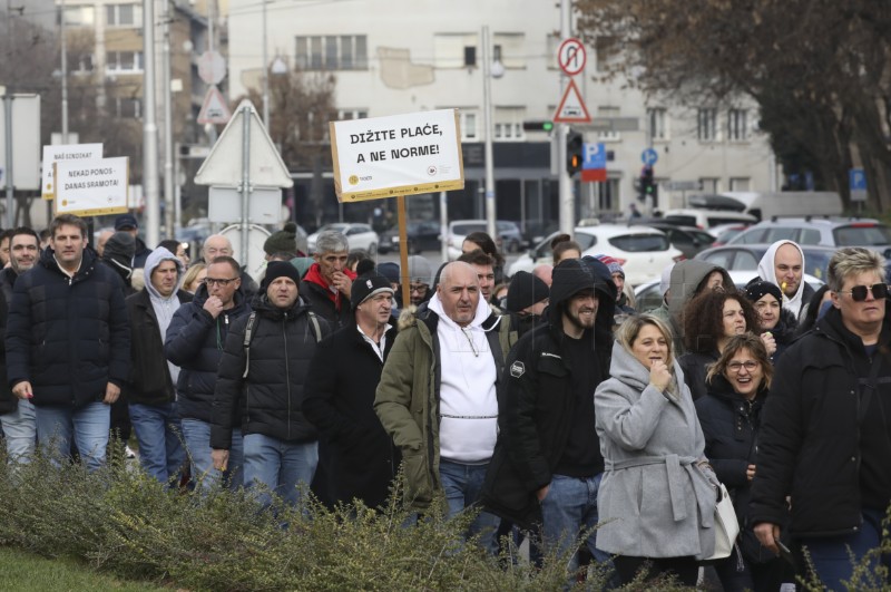 Prosvjed 'Zajedno za veće plaće'