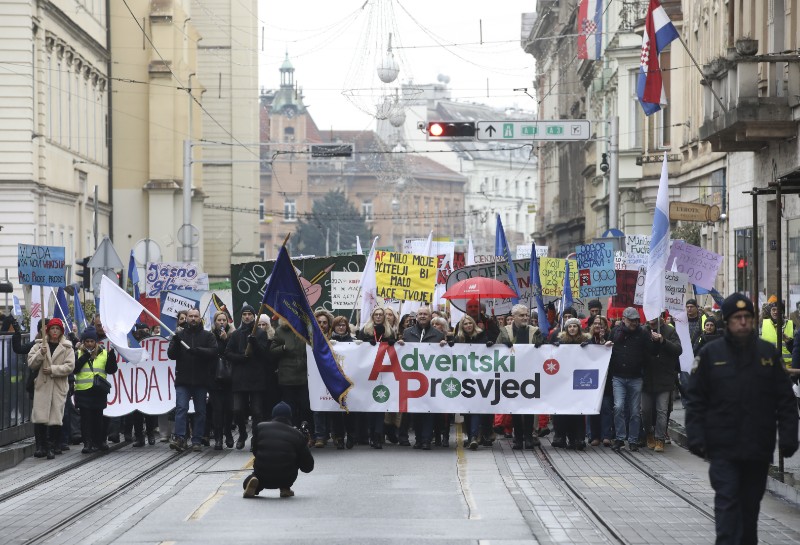 Prosvjed školskih sindikata