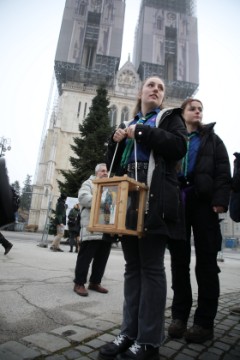 Ceremonija donošenja Betlehemskog svjetla mira u Hrvatsku