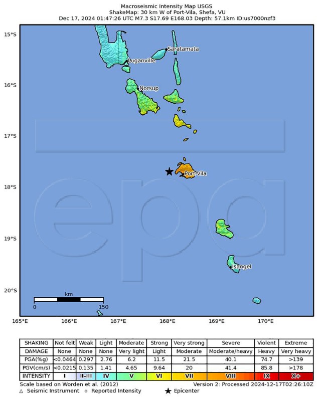 VANUATU EARTHQUAKE