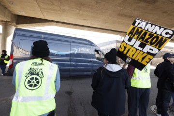 USA AMAZON WORKERS STRIKE