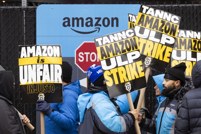 USA NEW YORK AMAZON STRIKE