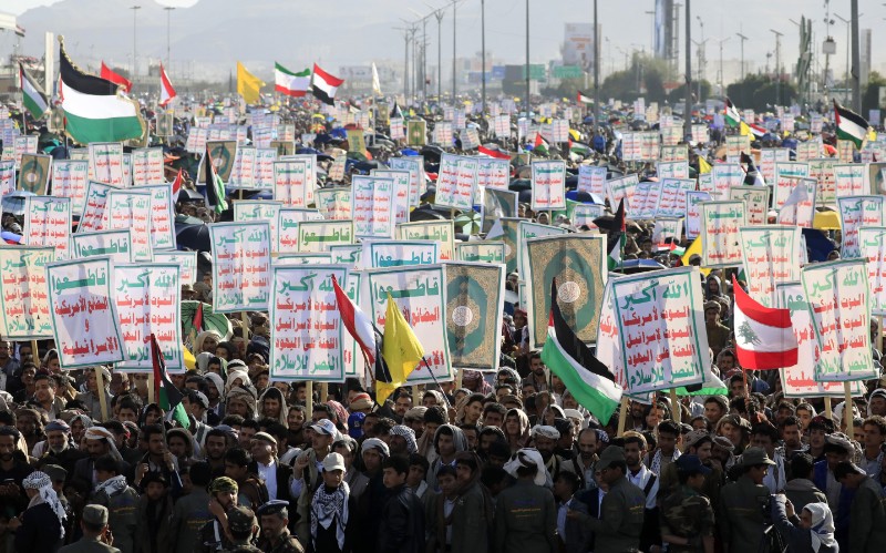 YEMEN USA ISRAEL PROTEST